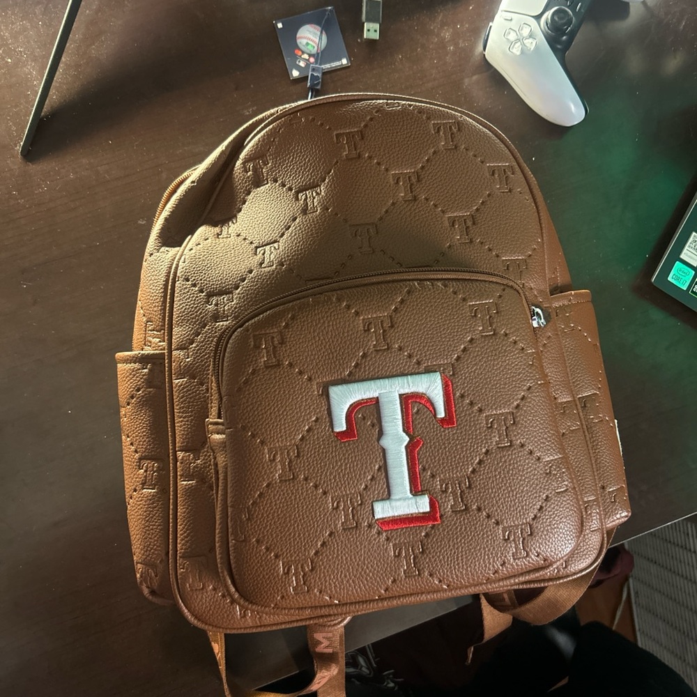 MLB Brown Backpack with Red T Emblem